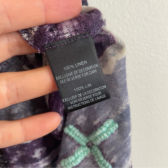 NWT Patterson J. Kincaid southwestern linen western embroidered lagenlook Aztec - Picture 4 of 10